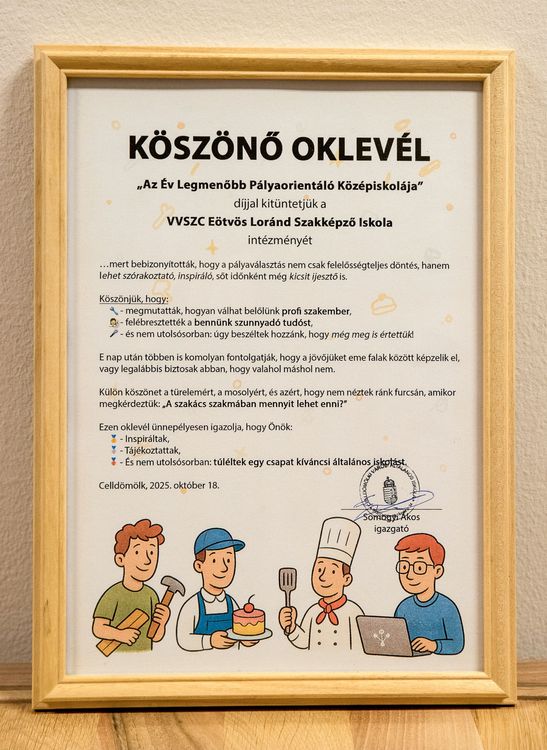 🎯 Pályaorientációs nap – élmények, kihívások és csapatmunka az Eötvösben!