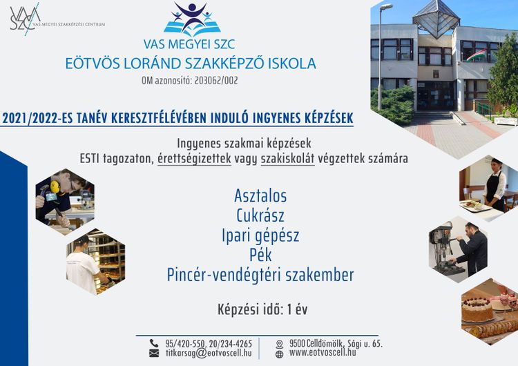 INDUL A JELENTKEZÉS KERESZTFÉLÉVES KÉPZÉSEINKRE!
