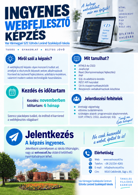 Webfejlesztő képzés
