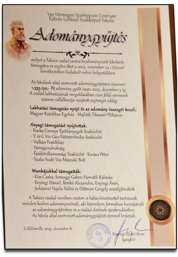 🎁 Adománygyűjtés – Köszönjük a város összefogását! ❤️