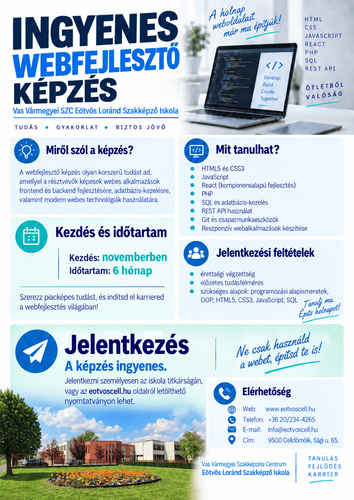 Webfejlesztő képzés